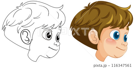 Boy Character Vector Illustration 116347561