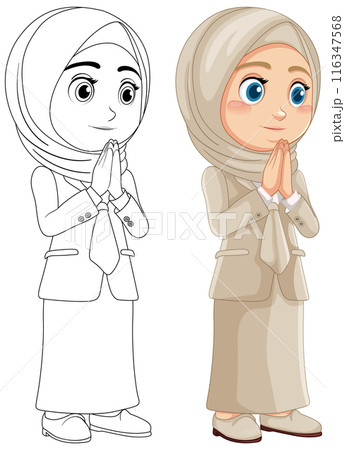 Muslim Boy and Girl Characters Muslim Boy and Girl Characters 116347568