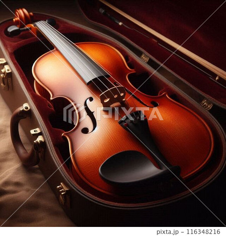 ケースに入ったバイオリン ケースに入ったバイオリン 116348216