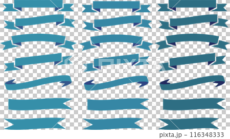 Simple light blue ribbon frame material set 116348333