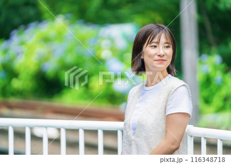 箱根を旅行する女性 旅行中の女性 休日を満喫する女性 箱根を旅行する女性 旅行中の女性 休日を満喫する女性 116348718