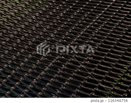 Closeup of black wires shapes and patterns materials 116348756