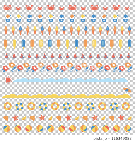 夏に使えるあしらいラインセット 116349088