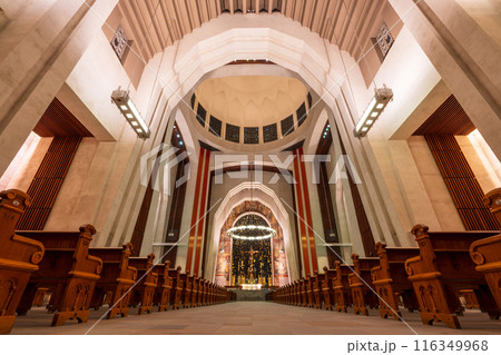 Interior of Saint Joseph's Oratory of Mount Royal (Oratoire Saint-Joseph du Mont-Royal). A minor basilica in Montreal, Quebec, Canada. 116349968