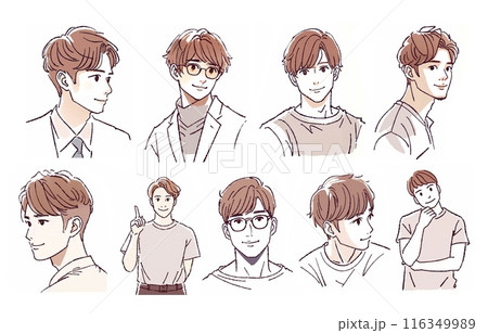 男性・男の子のイラスト素材セット 男性・男の子のイラスト素材セット 116349989
