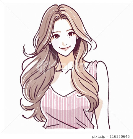 女性・女の子のイラスト素材 女性・女の子のイラスト素材 116350646