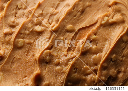 Peanut paste, texture close-up, side view. 116351123