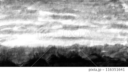 森と雲のモノクロイラスト 森と雲のモノクロイラスト 116351641