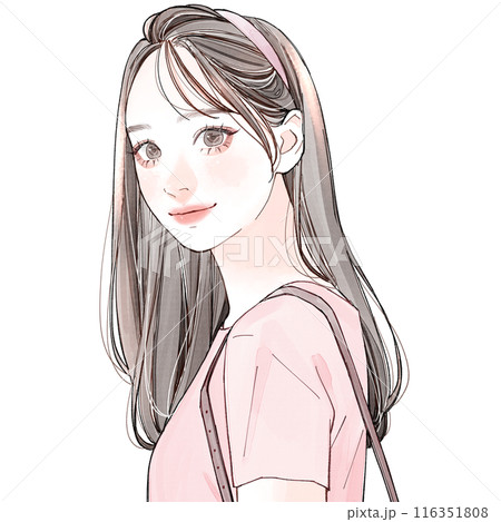 カチューシャをつけている女性 116351808