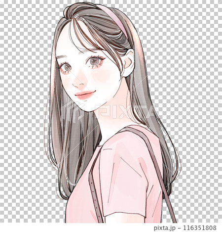 カチューシャをつけている女性 116351808