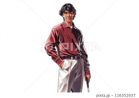 ゴルフウエアーを着た男性 116352037