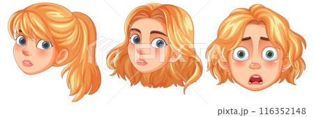 Three Expressions of a Girl Three Expressions of a Girl 116352148