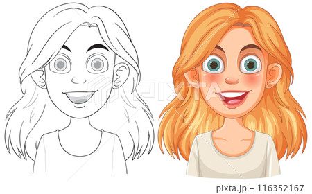 Happy Girl with Big Eyes Happy Girl with Big Eyes 116352167