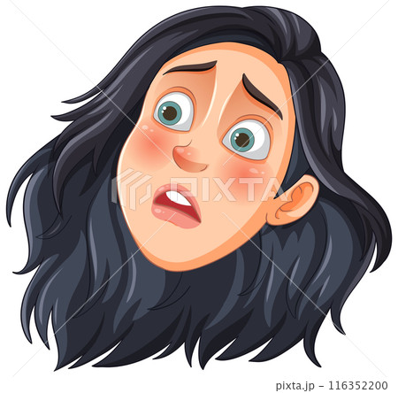 Surprised Woman's Facial Expression 116352200