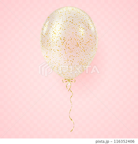 3D realistic transparent white balloon. Luxury glossy helium balloon 3D realistic transparent white balloon. Luxury glossy helium balloon 116352406