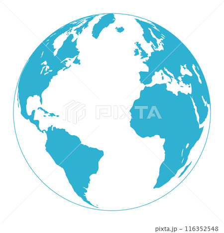 地球（大西洋・ヨーロッパ・アメリカ・アフリカ） 116352548