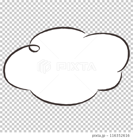 簡單時尚的雲插畫（語音氣泡） 116352616