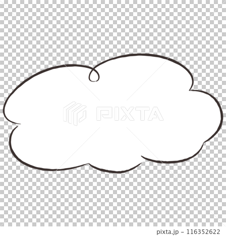 Simple and stylish cloud (speech bubble) illustration Simple and stylish cloud (speech bubble) illustration 116352622