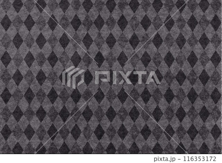 フェルト素材黒格子柄 116353172