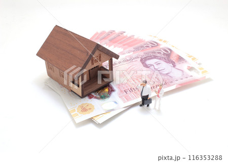the mini figure of estate business, Mortgage concept 116353288