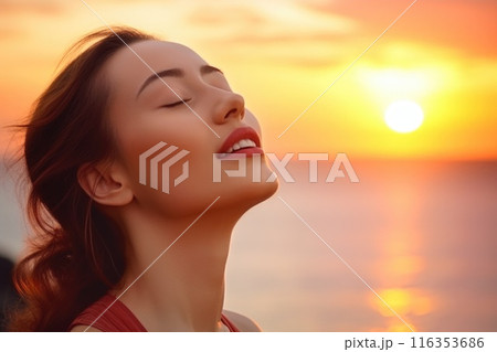 Vital breath: a breath of fresh air, pure...のイラスト素材 [116353686] - PIXTA