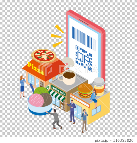 Cashless payment at restaurants 116353820