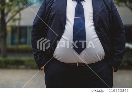 お腹が出ているビジネスマン 116353842
