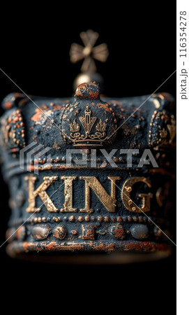 Royal elegance: captivating logo text king design, symbolizing majesty, authority, and regal sophistication, perfect for branding and marketing ventures Royal elegance: captivating logo text king design, symbolizing majesty, authority, and regal sophistication, perfect for branding and marketing ventures 116354278