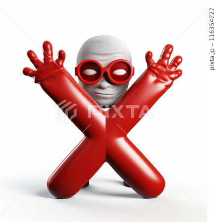 Banning entry: a 3d prohibition concept with a red x sign, a virtual warning symbolizing restricted access for banners and websites, ensuring digital safety and control in a visually impactful design 116354727
