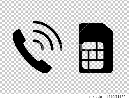Call sim card icon Call sim card icon 116355122