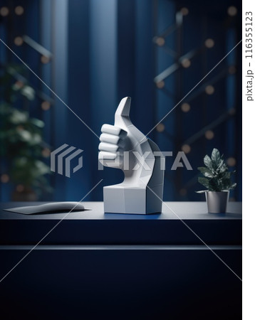 3d like, A sign of admiration and preference, expressions of liking and sympathy, Digital display of gratified emotion. 116355123