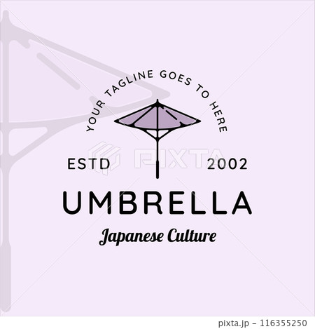 japanese or chinese umbrella modern logo line art simple minimalist vector illustration template icon graphic design japanese or chinese umbrella modern logo line art simple minimalist vector illustration template icon graphic design 116355250