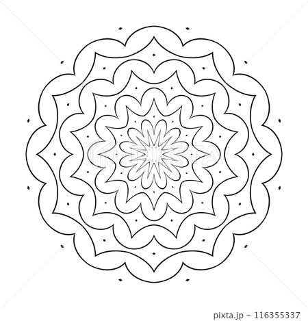 Radial Circular Geometric Pattern. Circle Design Element. 116355337