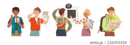 People Character Express Different Face Emotion Vector Set 116355350