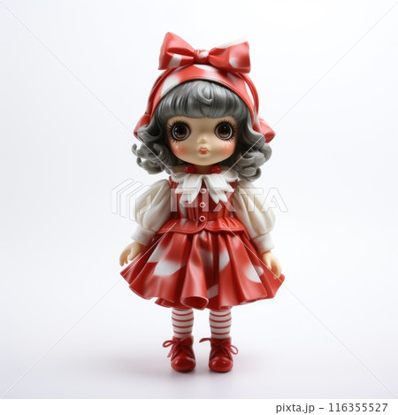 Doll isolate on a white background : a cherished plaything and collectible, embodying childhood memories and cultural significance, reflecting history and imagination. Doll isolate on a white background : a cherished plaything and collectible, embodying childhood memories and cultural significance, reflecting history and imagination. 116355527