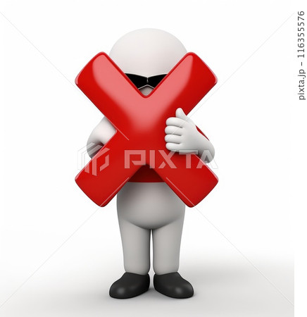 Banning entry: a 3d prohibition concept with a red x sign, a virtual warning symbolizing restricted access for banners and websites, ensuring digital safety and control in a visually impactful design 116355576