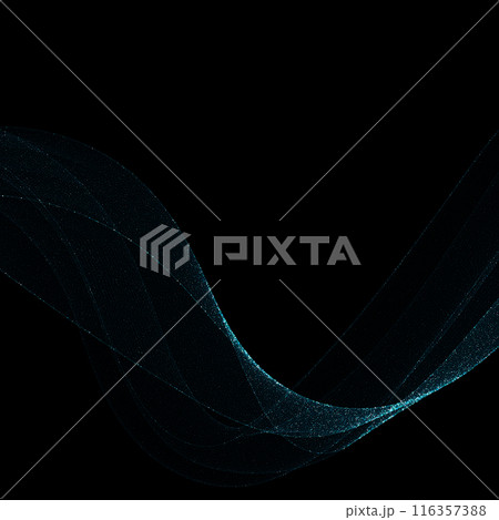 Blue vector wave with glitter. Vector background. eps 10 116357388