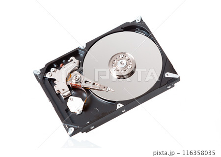 hard drive for computer isolated on a white backgroud.HDD 116358035