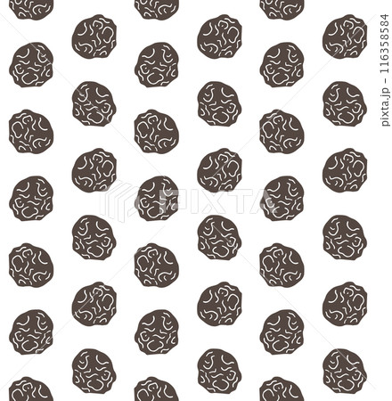 Vector seamless pattern of hand drawn peppercorns 116358584