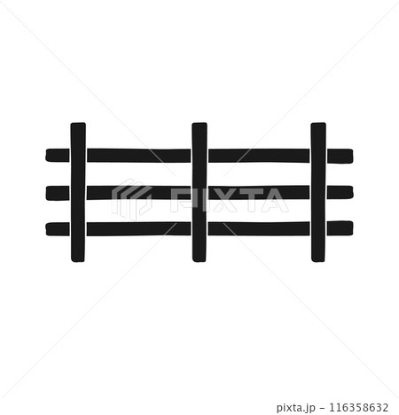 Vector hand drawn doodle sketch fence 116358632