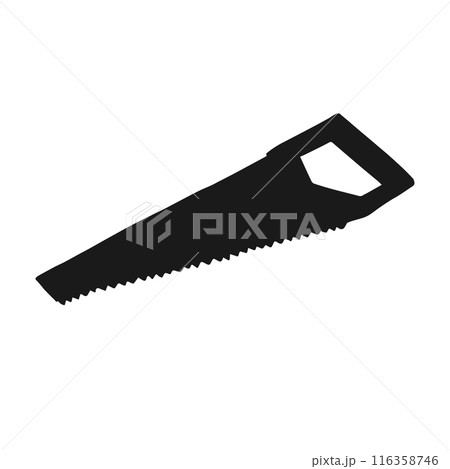 Vector hand drawn saw silhouette 116358746