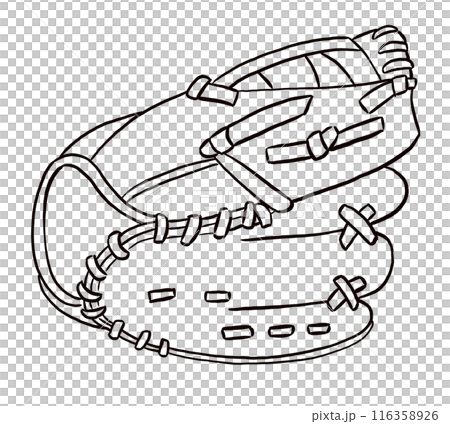 簡單的棒球手套圖 116358926