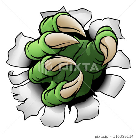 Claw Monster Dinosaur Eagle Dragon Hand Rip Tear 116359114