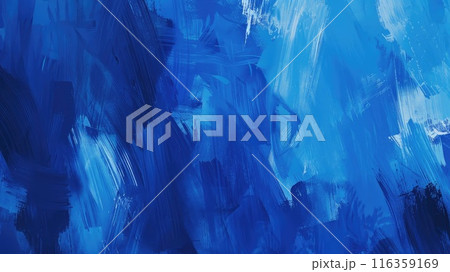 青系のブラシストローク背景_6 116359169