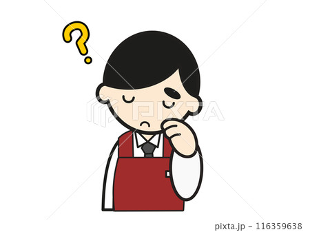 考えるスーパー店員 116359638