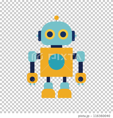 一個可愛的藍色機器人的圖像 116360040
