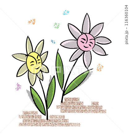 花壇の花のイラスト 116360104