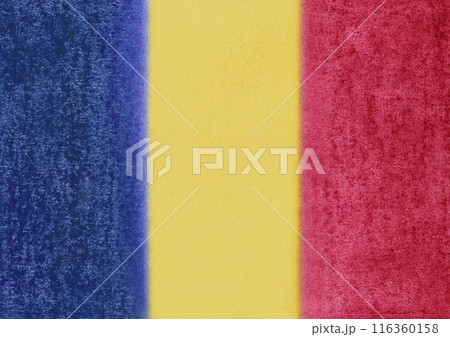 ルーマニア国旗風　3色のパステル素材 116360158