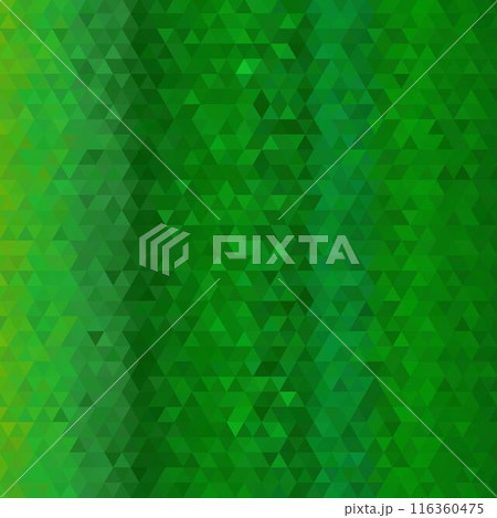 Green triangle template for presentation, layout for advertising, banner. Polygonal style. Vector graphics. Abstract background. eps 10 116360475