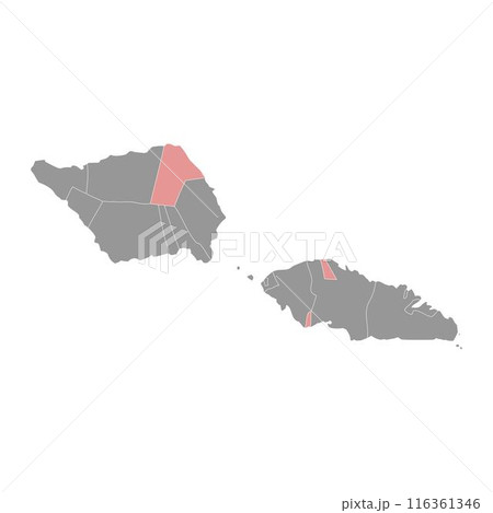 Gagaemauga district map, administrative division of Samoa. Vector illustration. 116361346